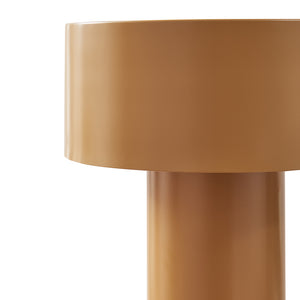 Lámpara de mesa Kömn metal 37x30x30 cm marrón [lux.pro]