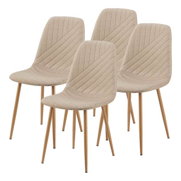 Grupo de comedor Hemnes 5 piezas redonda marrón claro [en.casa]