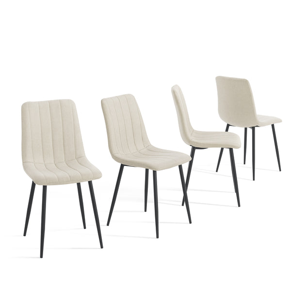 Conjunto de comedor Hemnes de 5 piezas en aspecto roble/beige [en.casa]