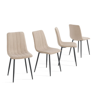 Grupo de comedor Hemnes de 5 piezas en aspecto roble/marrón claro [en.casa]