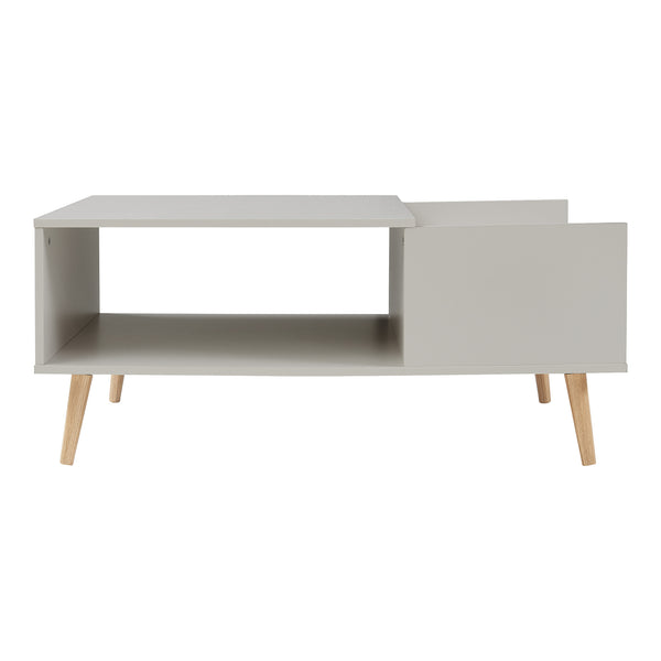 Mesa de centro Hallevil con cajón 106x59x44 cm Gris claro [en.casa]