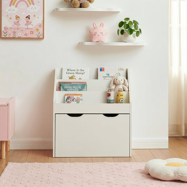 Estantería para niños Sirlstalo 70x63x30 cm Blanco [en.casa]