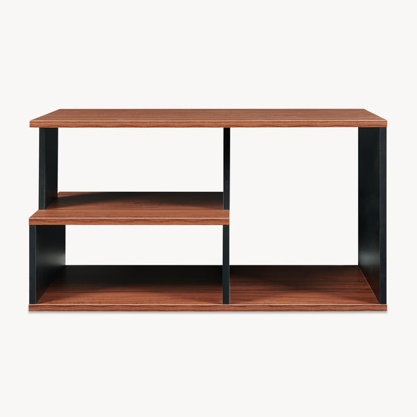 Mesa de centro Trond 80x40x42 cm Negro/Nogal [en.casa]