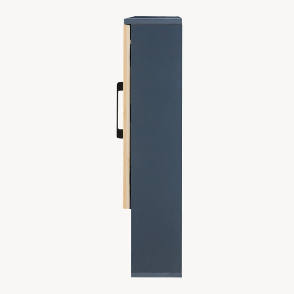 Armario con espejo Svanes 58x56x13 cm Gris oscuro/Natural [en.casa]
