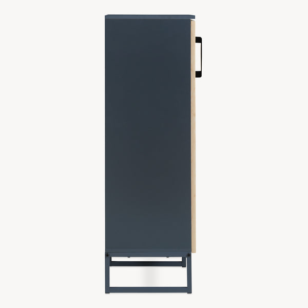 Armario de baño Svanes 90x30x30 cm Gris oscuro/Natural [en.casa]