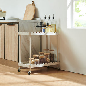 Carro de servicio Bolmanralu 2 niveles acero 61x31x60cm - Gris [en.casa]