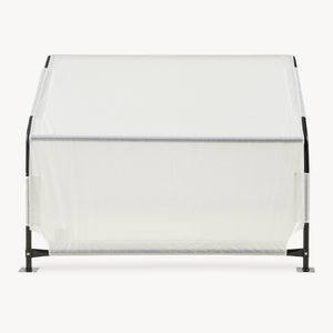 Tienda de campaña para perros Valevali acero plástico 122x122x90cm - Negro/Blanco [en.casa]