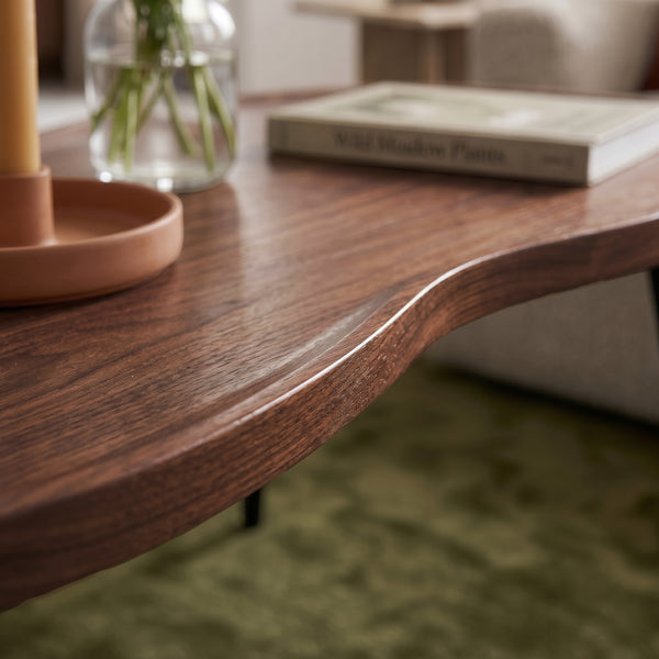 Mesa de centro Ken 100 x 60 x 47 cm aspecto nogal [en.casa]