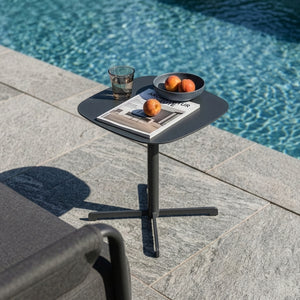 Mesa auxiliar de exterior Foggia 43x40x40 cm acero gris antracita [casa.pro]