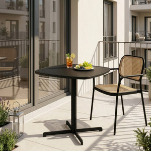 Mesa bistró de exterior Foggia 75x70x70 cm acero gris antracita [casa.pro]