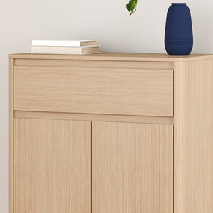 Armario auxiliar Takranmaa 88x79x39 cm efecto roble [en.casa]