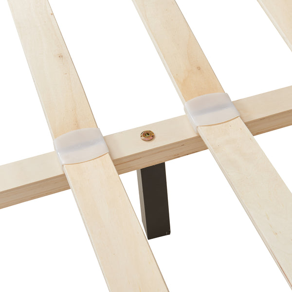 Cama de cuero sintético Albacete 180x200cm Negro Corium