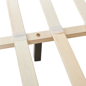 Cama de cuero sintético Albacete 140x200 cm Gris oscuro Corium