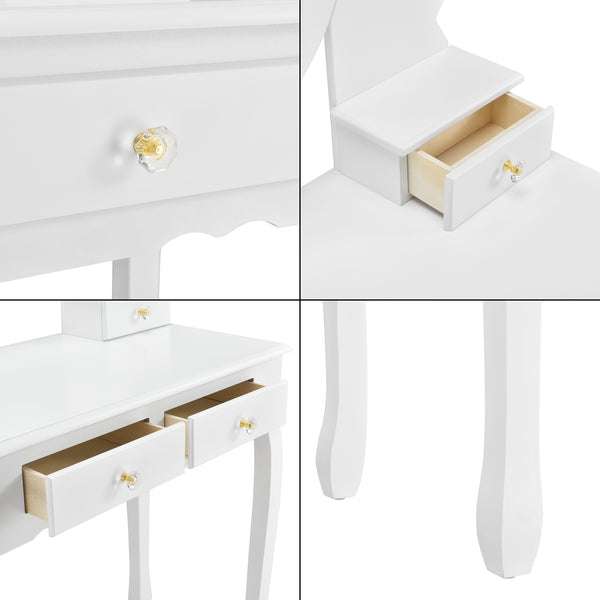 Tocador Limerick con espejo + taburete en.casa