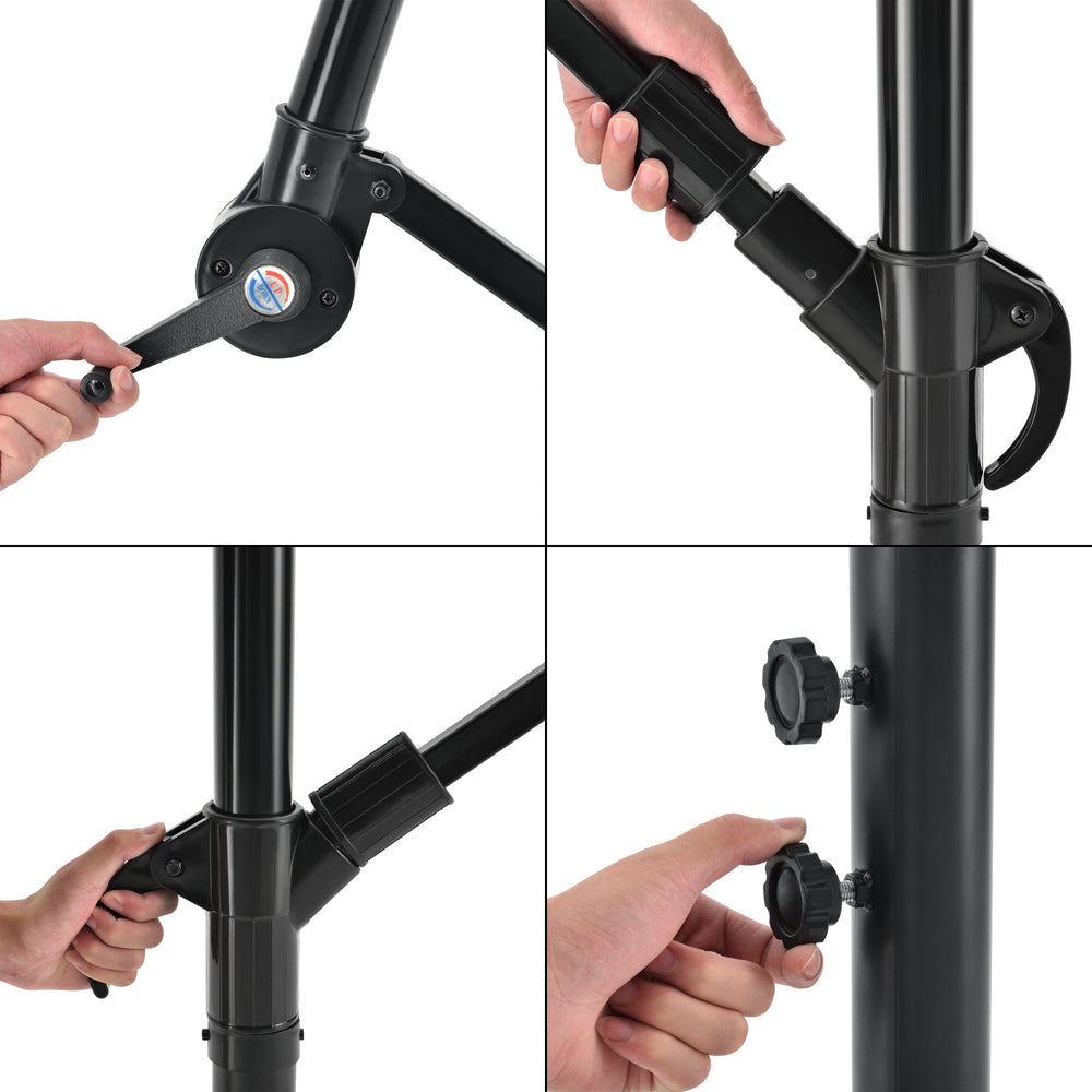 Sombrilla excéntrica Budva 270 cm poliéster acero gris casa.pro - premiumXL