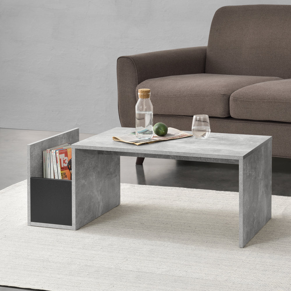Mesa de centro Bollnäs 90x45x35 cm con estante varios colores en.casa - premiumXL