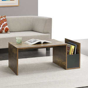 Mesa de centro Bollnäs 90x45x35 cm con compartimento de almacenamiento varios colores en.casa