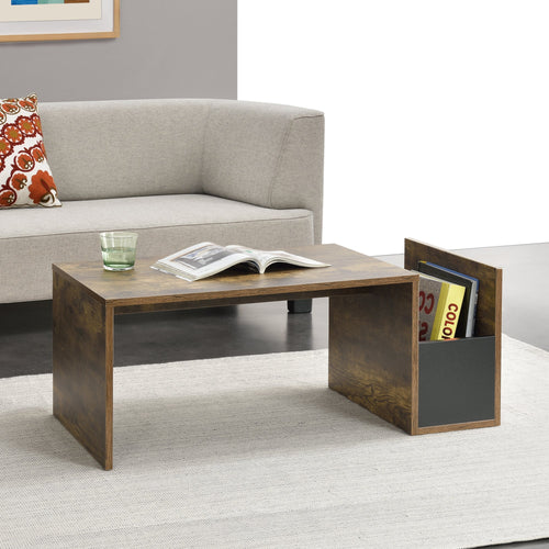 Mesa de centro Bollnäs 90x45x35 cm con compartimento de almacenamiento varios colores en.casa