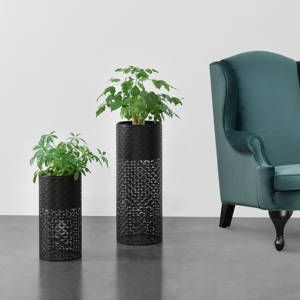 Soporte para plantas Virton juego de 2 negro en.casa - premiumXL