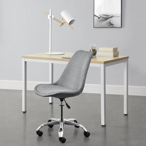 Silla de oficina Atherton 83-93x48x55 cm Gris claro [en.casa]