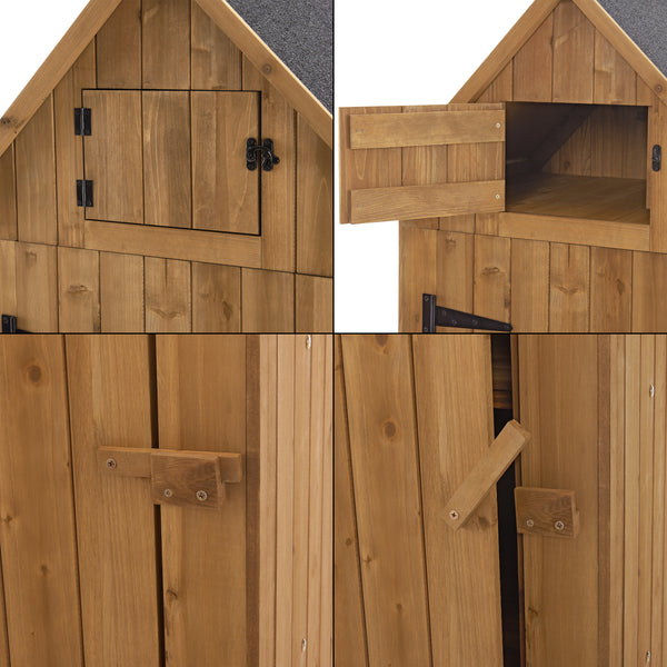 Armario para dispositivos Ottrott 179x77x54cm Almacén de leña Estantería para leña [en.casa]
