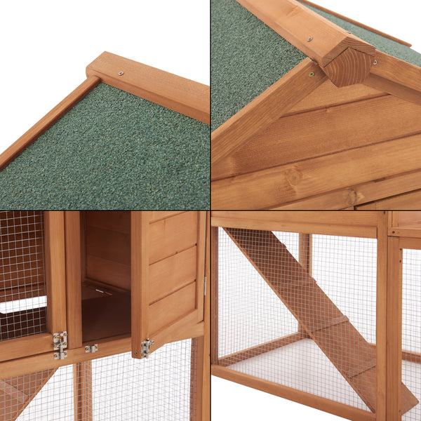 Casa para conejos Kelkheim 110x160x61cm madera de abeto [en.casa]