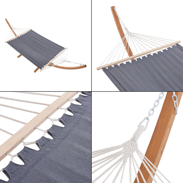 Hamaca Langadia 200x150cm Gris Oscuro [en.casa]