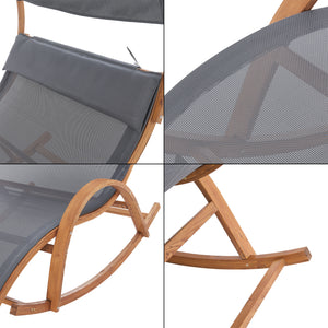 Tumbona columpio Kasos 181x135x190cm Gris oscuro [en.casa]