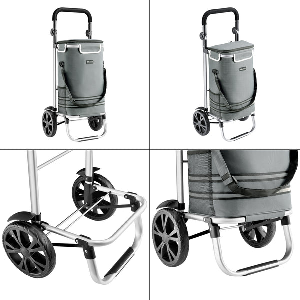 Carrito de compras Namborn 41 litros hasta 20 kg Gris oscuro [en.casa]