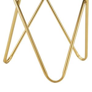 Taburete Beveren hasta aprox. 100 kg Gris/Color latón [en.casa]