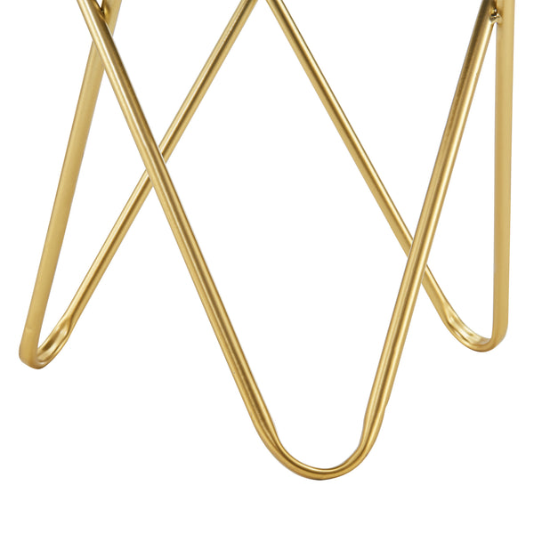 Taburete Beveren hasta aprox. 100 kg Gris/Color latón [en.casa]