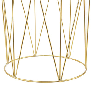 Taburete Melsele hasta aprox. 100 kg Gris/Color latón [en.casa]