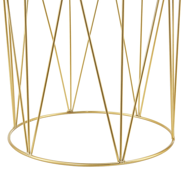 Taburete Melsele hasta aprox. 100 kg Gris/Color latón [en.casa]