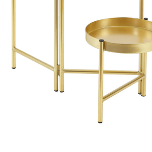 Soporte para flores Kallo color latón [en.casa]