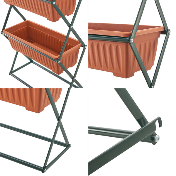 Huerto vertical Veenendaal 51x21x125 cm de 4 niveles [en.casa]