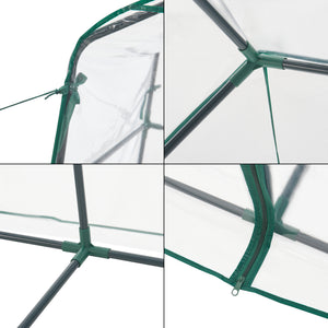 Invernadero Hoorn con estantes 140x73x195cm Transparente [en.casa]