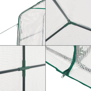 Invernadero Oosterhout con estantes 120x186x190cm Transparente [en.casa]