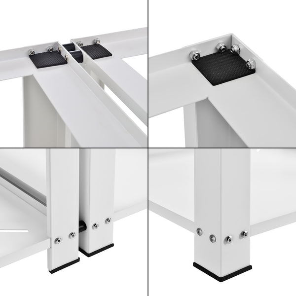 Base para lavadora doble Cremlingen 150 kg Blanco [en.casa]