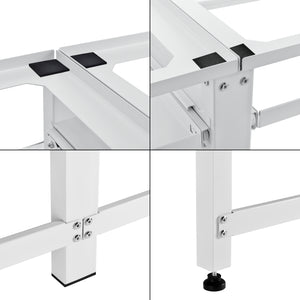 Base para lavadora doble Bothel con estantes 150 kg Blanco [en.casa]