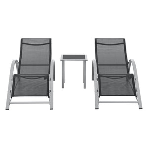 Conjunto de muebles de jardín Binetto 3 piezas [en.casa]