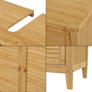 Mueble bajo lavabo de bambú Värmdö 60x67x30cm [en.casa]
