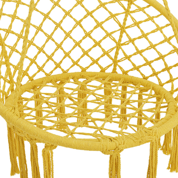 Silla colgante Jaina máx. 120 kg Amarillo [en.casa]