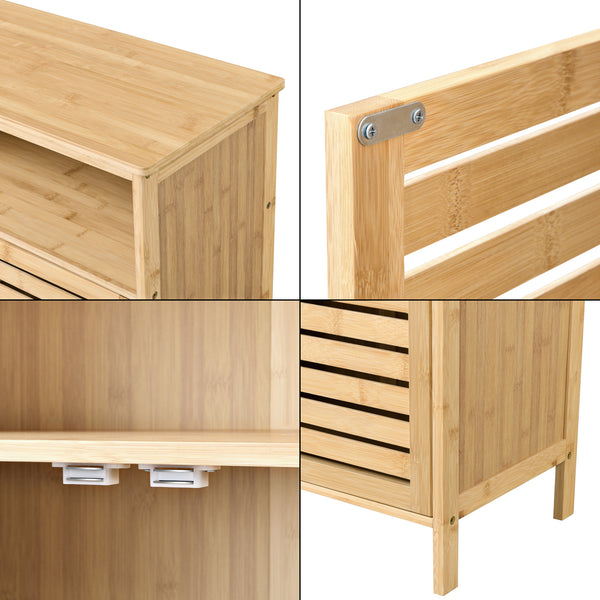 Armario de baño de bambú Eslöv 81x65,5x31 cm [en.casa]