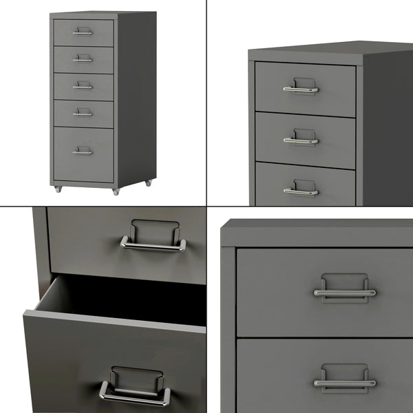 Contenedor móvil Kökar con 5 cajones 69x28x41 cm [en.casa]