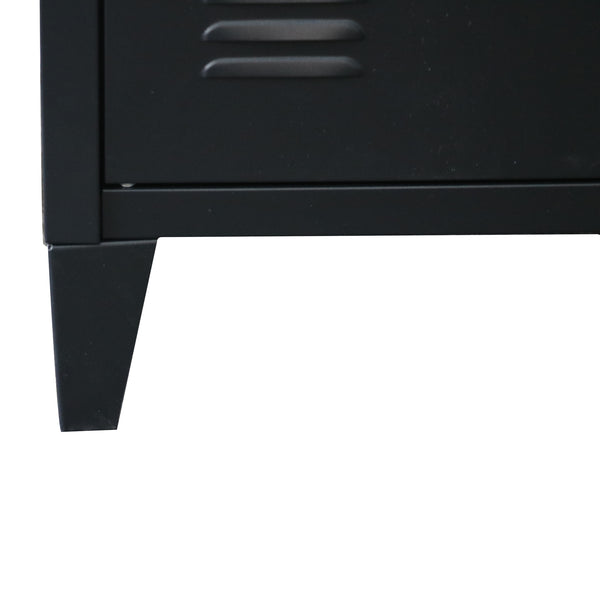 Mesa de televisión Pälkäne 58 x 113 x 40 cm Negro / aspecto madera [en.casa]