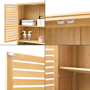 Armario de baño Geta 170 x 66 x 23 cm Bambú [en.casa]
