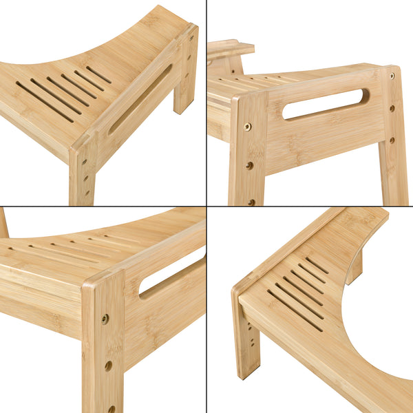 Taburete para inodoro Kalajoki Ayuda para inodoro Bambú [en.casa]