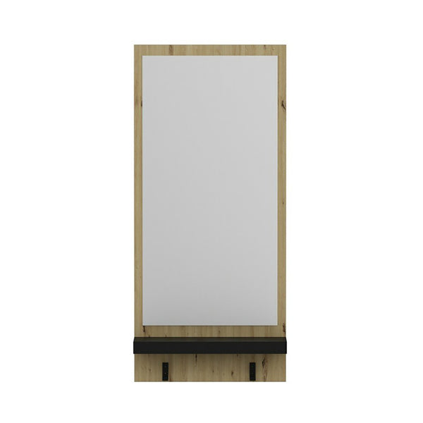 Panel de guardarropa Humlebæk efecto roble/negro [en.casa]