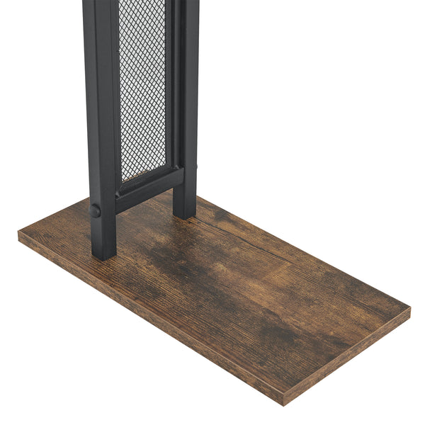 Toallero Telavi Acero 88x40x20cm Negro / Aspecto Madera [en.casa]