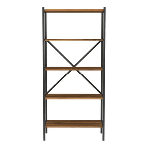 Estantería de cocina Tomelilla 160x66x34 cm nogal/antracita [en.casa]